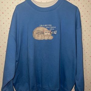 Vintage Cat crewneck sz. XXL